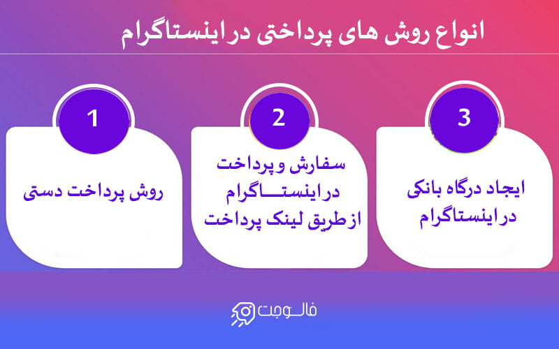 انواع روش های پرداختی در اینستاگرام