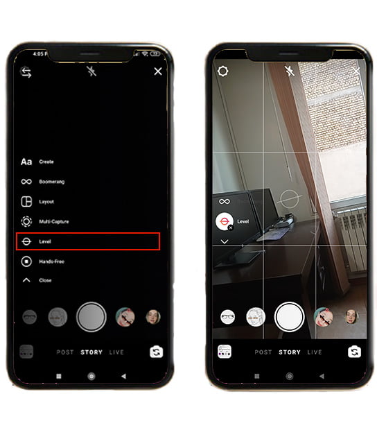 level در استوری اینستاگرام