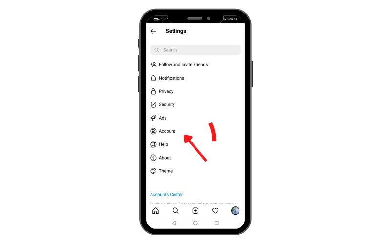 یخش تنظیمات اکانت اینستا