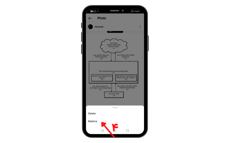 ریستور پست حذف شده