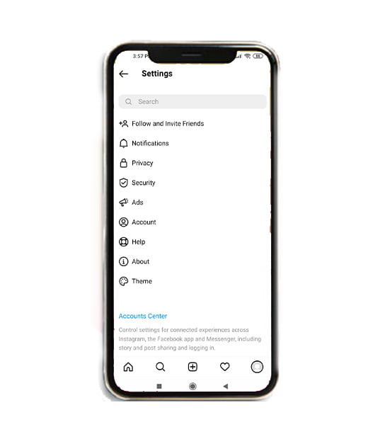 تنظیمات اینستاگرام