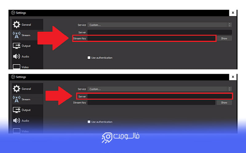 تنظیمات مربوط به نرم افزار OBS