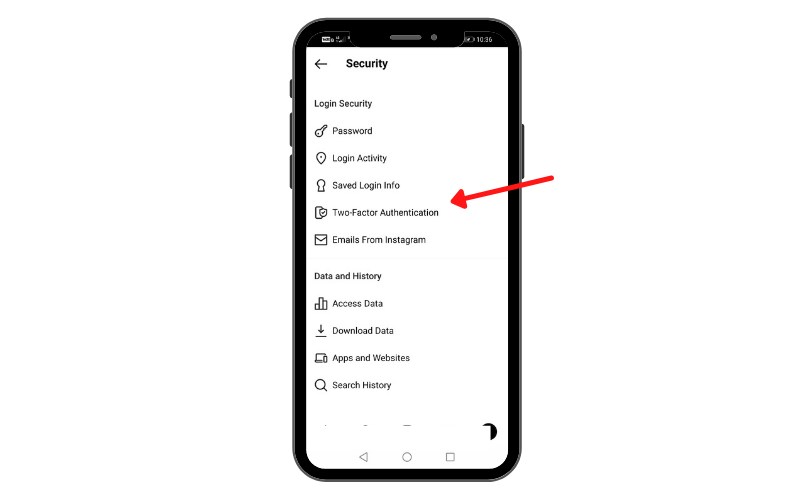 گزینه Two-Factor Authentication
