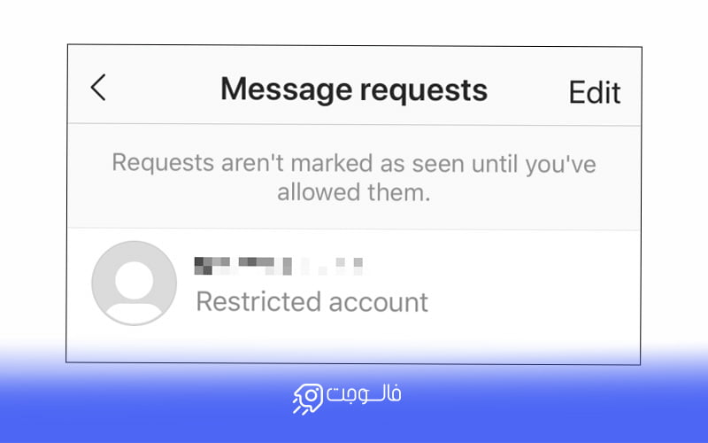 حالت instagram restrict