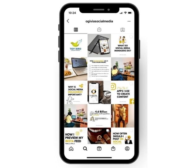 layout اینستاگرام