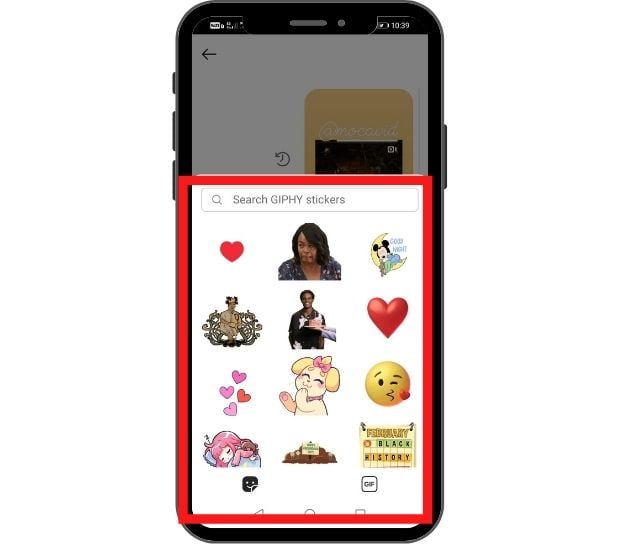 ارسال گیف در دایرکت