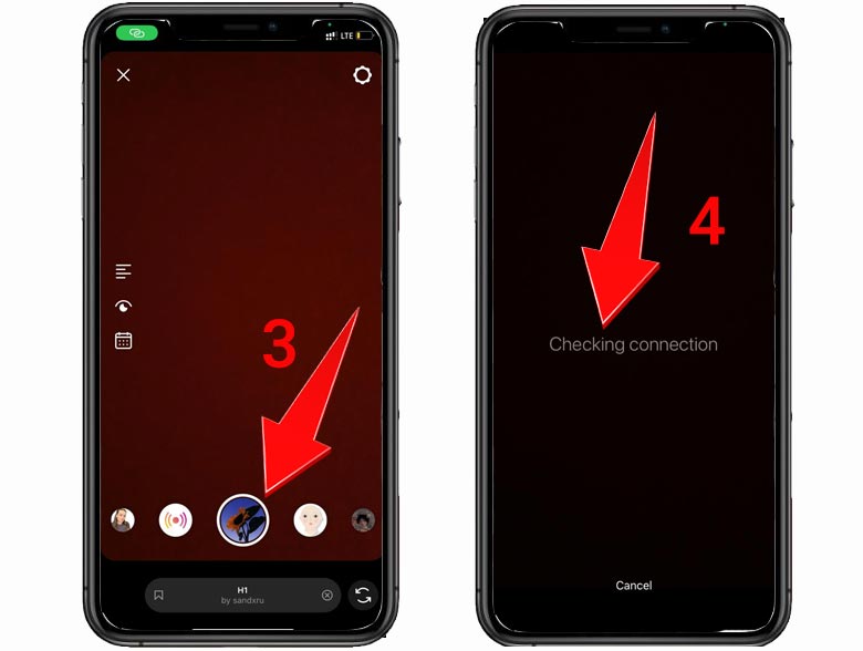 مرحله دوم انتخاب افکت لایو