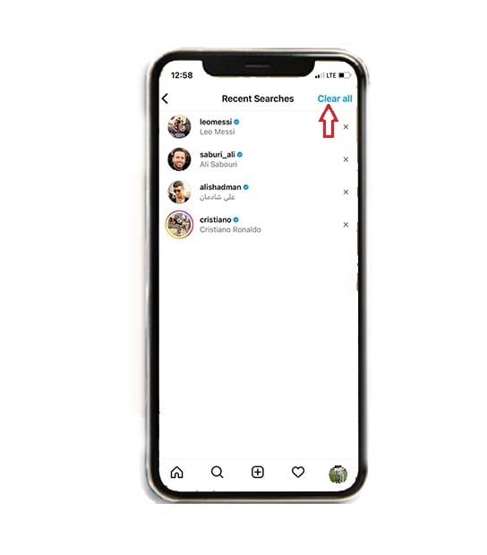 پاک کردن همه