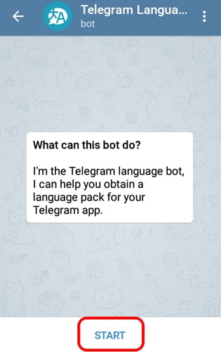 ربات تغییر زبان تلگرام